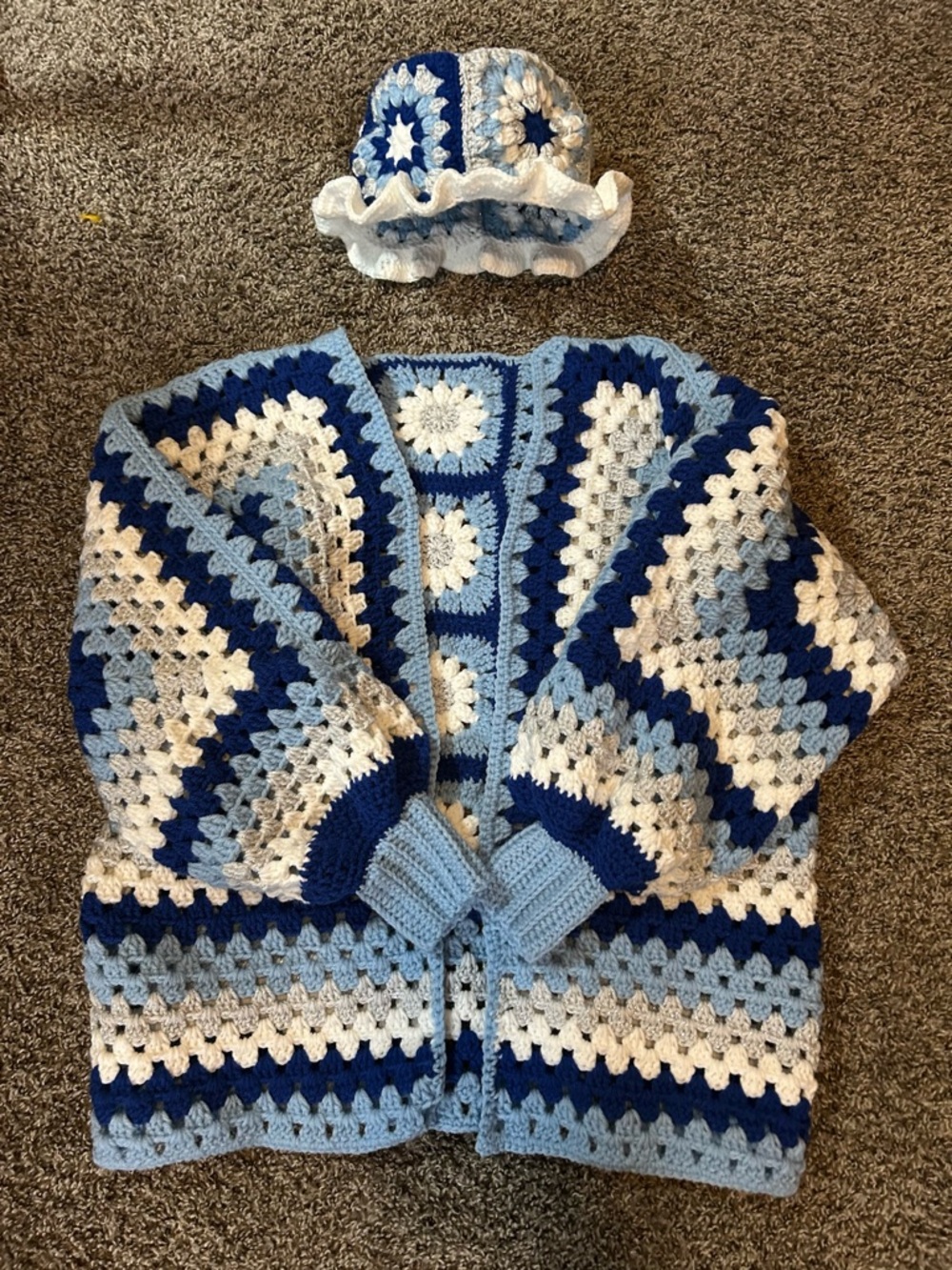 Crochet Cardi  & Hat